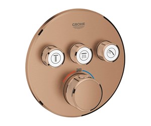 Blandebatterier og beslag - Grohe Grohtherm SmartControl Thermostat for installation with 3 valves Brushed Warm Sunset - 29121DL0