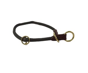 Hund - Timely PARIS Halsbånd Kvæl m/stop Mørkebrun 8mm/55 cm. - T053855DB