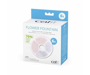 Katt - Catit Flower Fountain Triple Action Filter Pad (6-Pack) - H43739