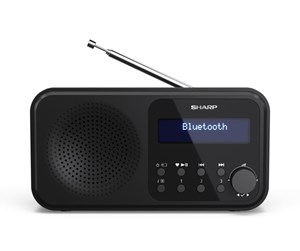 DAB, nettverks- og klokkeradio - Sharp Tokyo DR-P420 Portable Digital Radio USB or Battery Powered - DAB/DAB+/FM - Mono - Svart - DR-P420(BK)