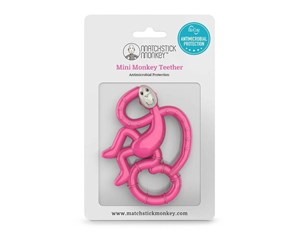 Babyutstyr - Matchstick Monkey Mini Teether Rosa - 910-404