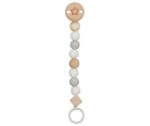 Babyleker - Goki Wooden Pacifier Chain Star Blue - 65238