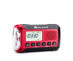 Nødlader - MIDLAND ER250 BT Emergency Bluetooth radio Nødlader - Rød - 2600 mAh - C1587