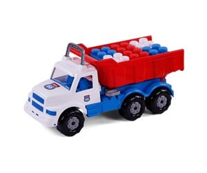 Leketøysbil - Cavallino Toys Cavallino Route 66 XL Dump Truck with Building Blocks - 1983TY