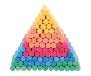 Utendørsleker - Colorations - Colored Dustless Chalk 100 pcs. - CNODUST