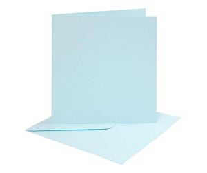 Leketøy - Creativ Company Cards and Envelopes Light Blue 4 pcs. - 230544