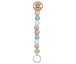 Babyleker - Goki Wooden Pacifier Chain Star Blue - 65237