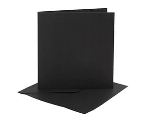 Leketøy - Creativ Company Cards and Envelopes Black 4 pcs. - 230551