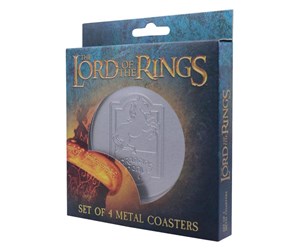 Reklameartikler - FaNaTtik - The Lord of the Rings Set of 4 Embossed Metal Coasters - Karusell - THG-COASTLOTR