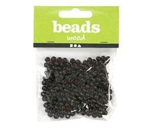 Kreative leker - Creativ Company Wooden Beads Black 150pcs. - 570395