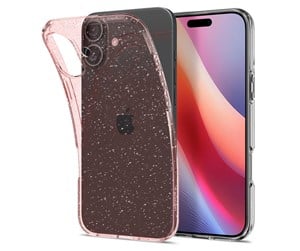 Mobil - Deksel og etui - Spigen Liquid Crystal Glitter - Rose Quartz - iPhone 16 - ACS08193