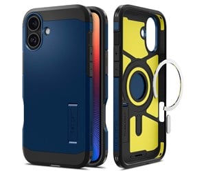 Mobil - Deksel og etui - Spigen Tough Armor MagSafe - Navy Blue - iPhone 16 Plus - ACS08086