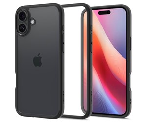 Mobil - Deksel og etui - Spigen Ultra Hybrid - Matte Black - iPhone 16 Plus - ACS08072