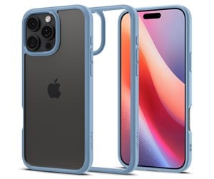 Mobil - Deksel og etui - Spigen Crystal Hybrid - Sierra Blue - iPhone 16 Pro Max - ACS08029