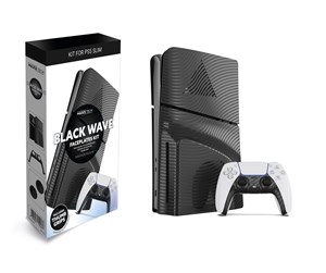 Spill - Tilbehør - MAXX TECH Slim Faceplates + Controller Faceplates - Black Wave - Deksel - Sony PlayStation 5 - MXT-SLFPB-PS5