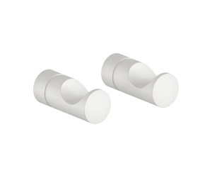 Baderomstilbehør - Damixa Towel hook, 2 pcs, Matt white - 483062100