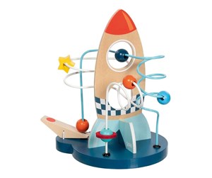 Babyleker - Goki Wooden Locomotion Spiral Rocket with Catapult - 59973