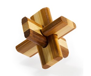 Treleker - Eureka 3D Bamboo Brain Puzzle Doublecross ** - 52473125