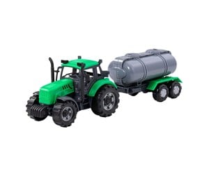 Leketøysbil - Cavallino Toys Cavallino Tractor with Tank Truck Green Scale 1:3 - 1276FM04