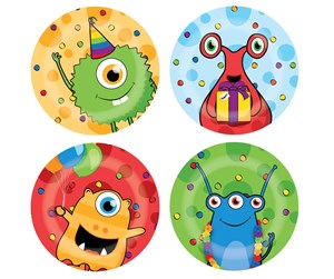 Leketøy - Haza Witbaard Monster Party plates 8 pcs. - 437850