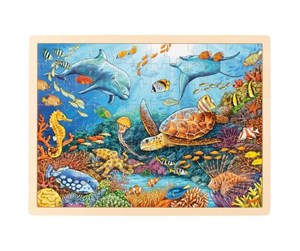 Puslespill - Goki Wooden Jigsaw Puzzle Great Barrier Reef 96pcs. Tre - 57432