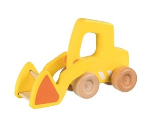 Treleker - Goki Wooden Excavator with Shovel Yellow - 55896