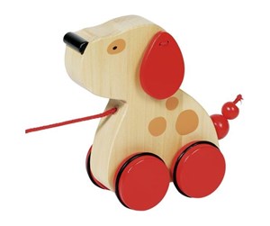 Babyleker - Goki Wooden Pull Animal Dog - 54942