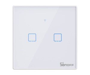 Smarthus - Sonoff Touch light switch WiFi + RF 433  T2 EU TX (2-channel) new version. - T2EU2C-TX