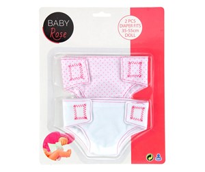 Dukker, Bamser & Utstyr - Baby Rose Cloth Diaper 2pcs. - 27593