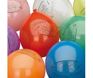 Leketøy - Haza Witbaard Balloons Happy Birthday 10pcs. - 442112