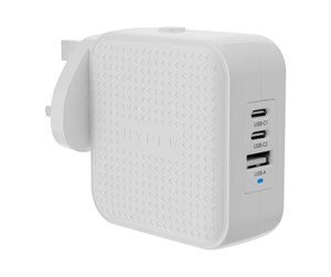 Mobil - Adaptere og ladere - Hyper Juice power adapter - GaN - USB 2 x USB-C - 70 Watt - HJ1003WHWWGL