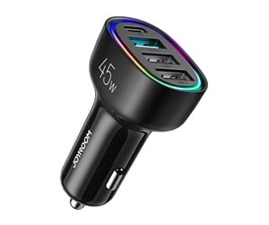 Mobil - Adaptere og ladere - Joyroom Car charger  JR-CL09 4-port 1x USB-C PD 1x QC3.0 USB 2x USB (black) - JR-CL09