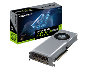 Grafikkort - GIGABYTE GeForce RTX 4070 Ti SUPER AI TOP - 16GB GDDR6X RAM - Grafikkort - GV-N407TSAI TOP-16GD