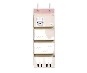 Barnerom - 3 Sprouts - Hanging Wall Organizer - White Llama - IWOLLM