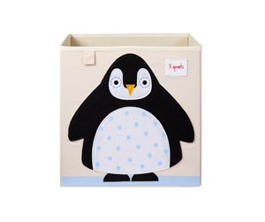 Barnerom - 3 Sprouts Storage Box - Black Penguin - IBXPEN