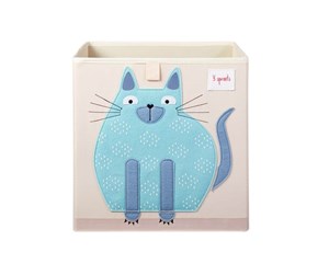 Barnerom - 3 Sprouts Storage Box - Blue Cat - IBXCAT