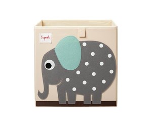 Barnerom - 3 Sprouts Storage Box - Gray Elephant - IBXELE