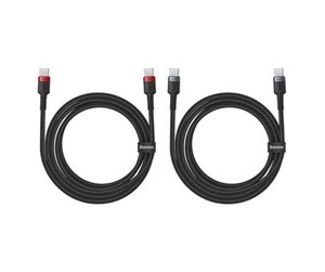 USB - Baseus Cafule USB-C to USB-C 100W.2m 2pcs (red-black gray-black) cable. - P10318306003-01