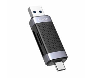 Flashminneadapter - ORICO CD2D-AC2-BK-EP TF/SD memory card reader USB + USB-C (black). - CD2D-AC2-BK-EP