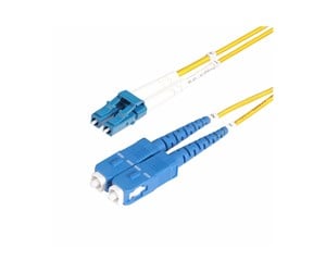 Nettverkskabel - 2m (6ft) LC to SC (UPC) OS2 Single Mode Duplex Fiber Optic Cable 9/125µm Laser Optimized 10G Bend Insensitive Low Insertion Loss - LSZH Fiber Patch Cord (SMLCSC-OS2-2M) - patch cable - 2 m - yellow - SMLCSC-OS2-2M