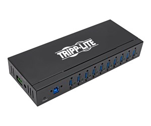 USB-hub - Eaton series 10-Port Industrial-Grade USB 3.0 SuperSpeed Hub - 20 kV ESD Immunity Iron Housing Mountable USB-hub - 10 porter - Svart - U360-010-IND