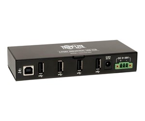 USB-hub - Eaton series 4-Port Rugged Industrial USB 2.0 Hi-Speed Hub w 15KV ESD Immunity Metal Mountable USB-hub - 4 porter - Svart - U223-004-IND