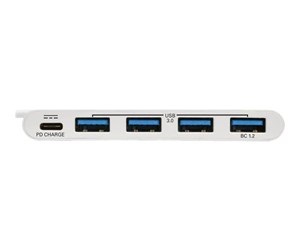 USB-hub - Eaton series 4-Port USB 3.1 USB-C to USB-A Hub w/ USB-C Charging Port 5 Gbps USB-hub - 4 porter - Hvit - U460-004-4A-C