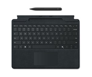 Tastatur - Microsoft Surface Pro Keyboard for Business - keyboard - with pen storage - with touchpad accelerometer - QWERTY - Italian - black - with Slim Pen Input Device - Tastatur - Italiensk - Svart - 8X8-00150