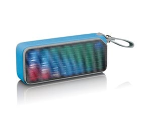 Bærbare festhøyttalere - Lenco BT-191BU - Bluetooth stereo speaker splashproof with party lights - Blue - BT-191BU