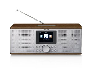 DAB, nettverks- og klokkeradio - Lenco DIR-170WA Smart Internet radio with DAB+ FM and Bluetooth® - Wood - DAB+/FM - Stereo - Brun - DIR-170WA