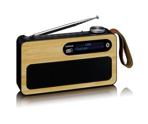 DAB, nettverks- og klokkeradio - Lenco PDR-040 - DAB+ radio - Bamboo - DAB+/FM - Stereo - Svart - PDR-040BAMBOOBK