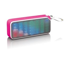 Bærbare festhøyttalere - Lenco BT-191PK - Bluetooth stereo speaker splashproof with party lights - Pink - BT-191PK