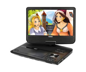 Blu-Ray & DVD-spiller - Lenco DVP-1010BK - Portable 10" DVD-Player with USB - Headphone-suspension bracket - Black - DVP-1010BK