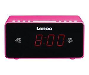 DAB, nettverks- og klokkeradio - Lenco CR-510PK - Stereo FM clock radio with 0.9" LED display - FM - Stereo - Rosa - CR510P